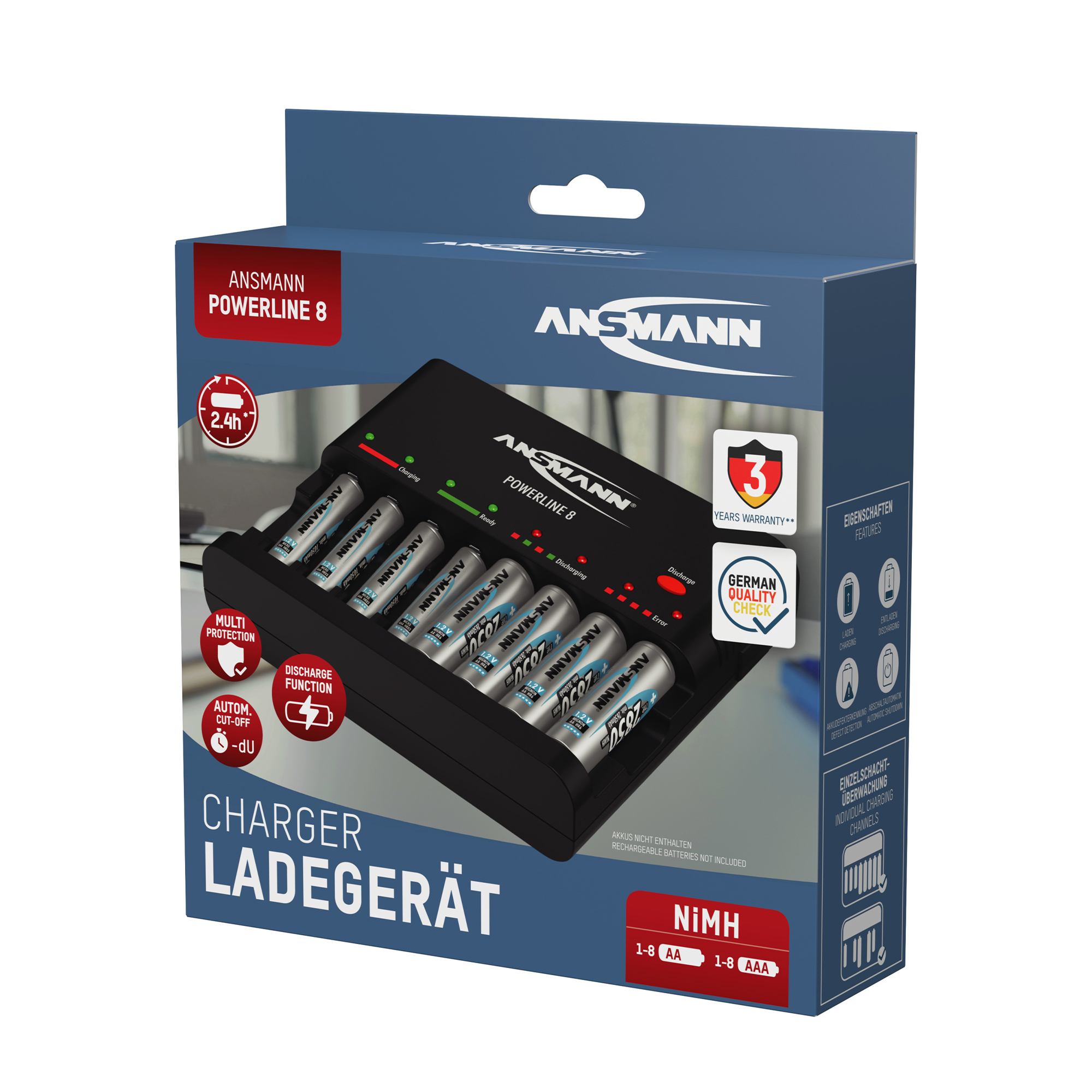 ANSMANN Powerline 8 Pro Batterijlader NiMH / NiCD - Afbeelding 4