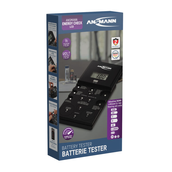 ANSMANN Energy Check LCD Batterij Tester - Afbeelding 2