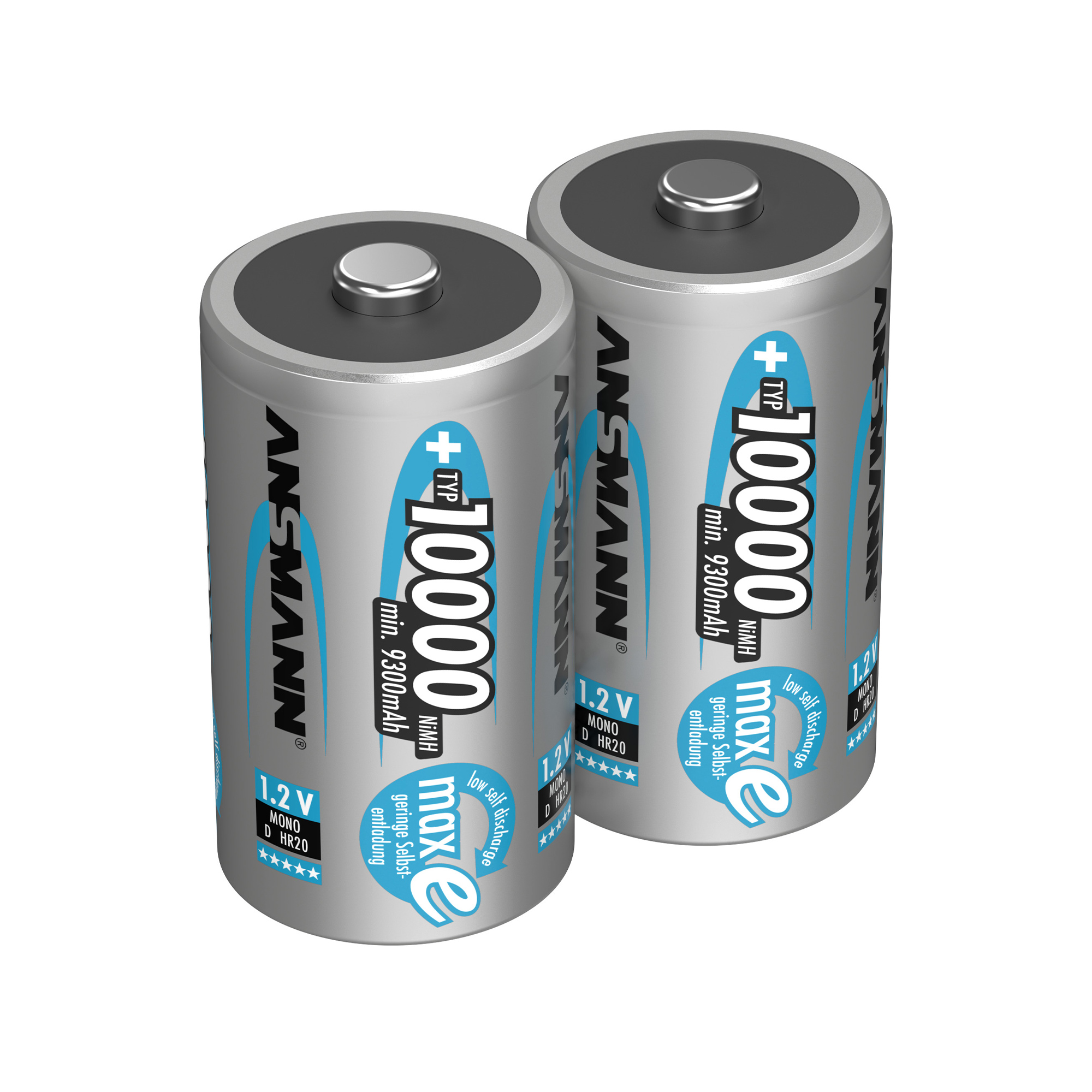 ANSMANN NiMH Oplaadbare Batterij D / HR20 Typ 10000 maxE - 2 - Afbeelding 2