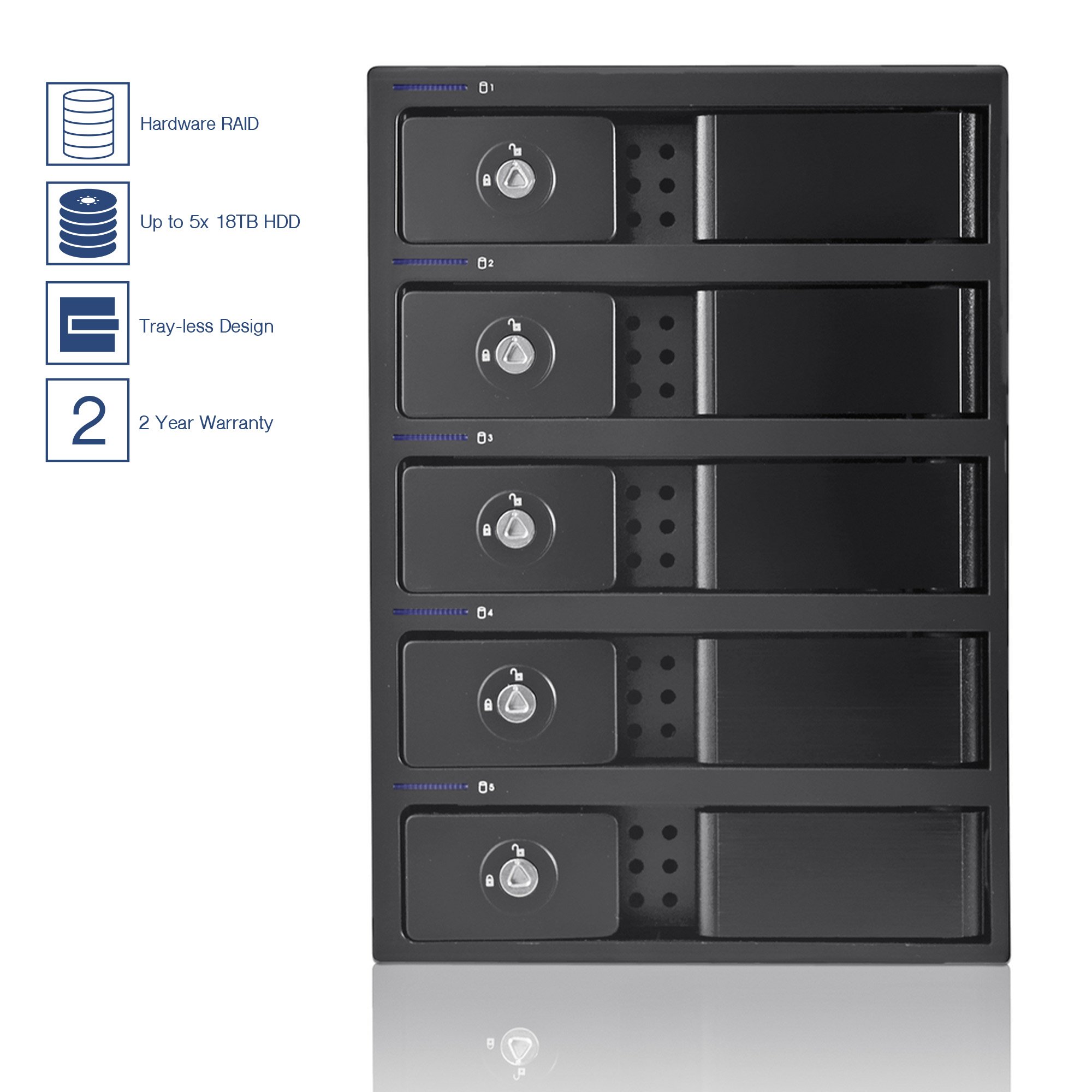 Oyen Digital Mobius 5-Bay RAID USB 3.0 Enclosure - Afbeelding 3