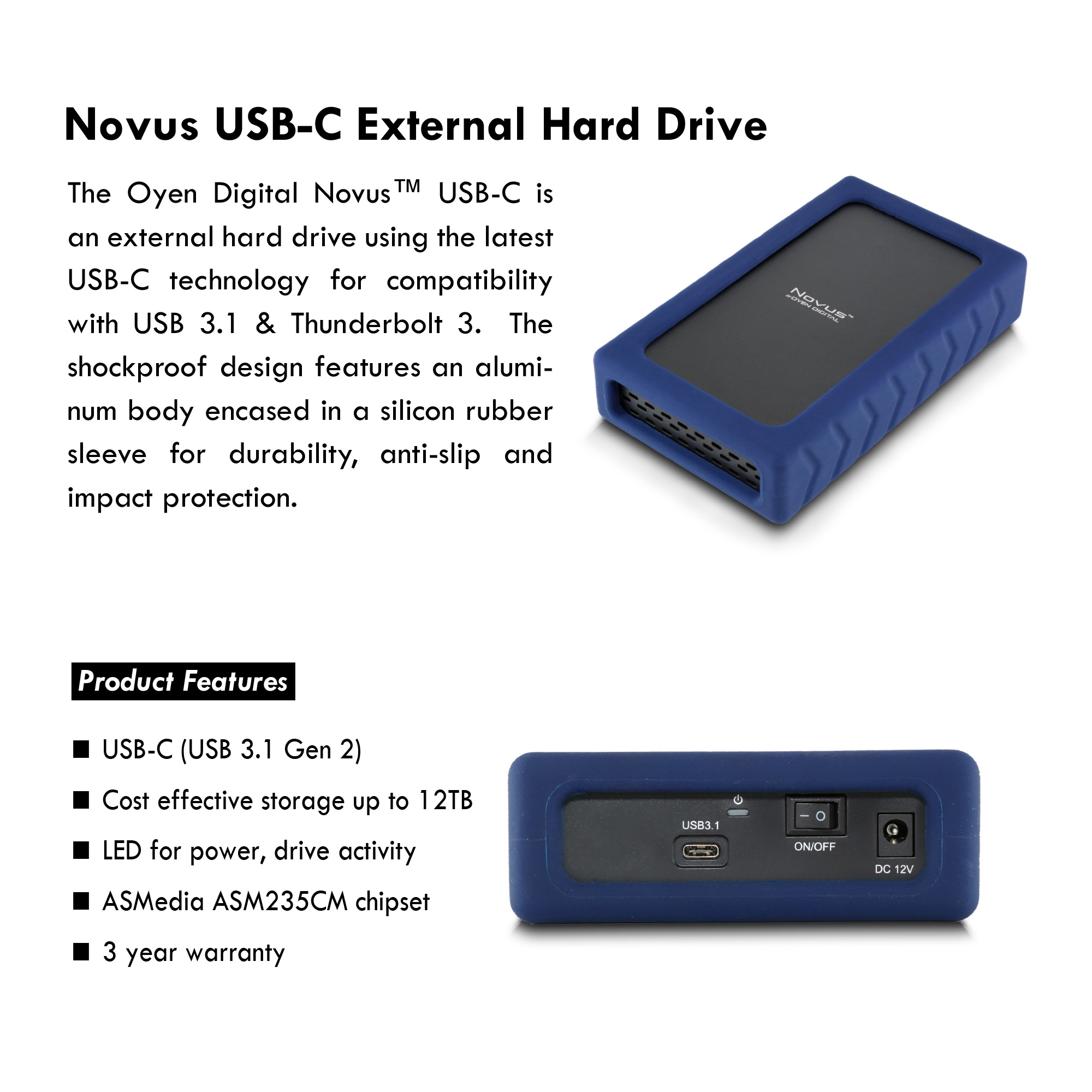 Oyen Digital Novus USB-C HDD - 10TB - Afbeelding 3