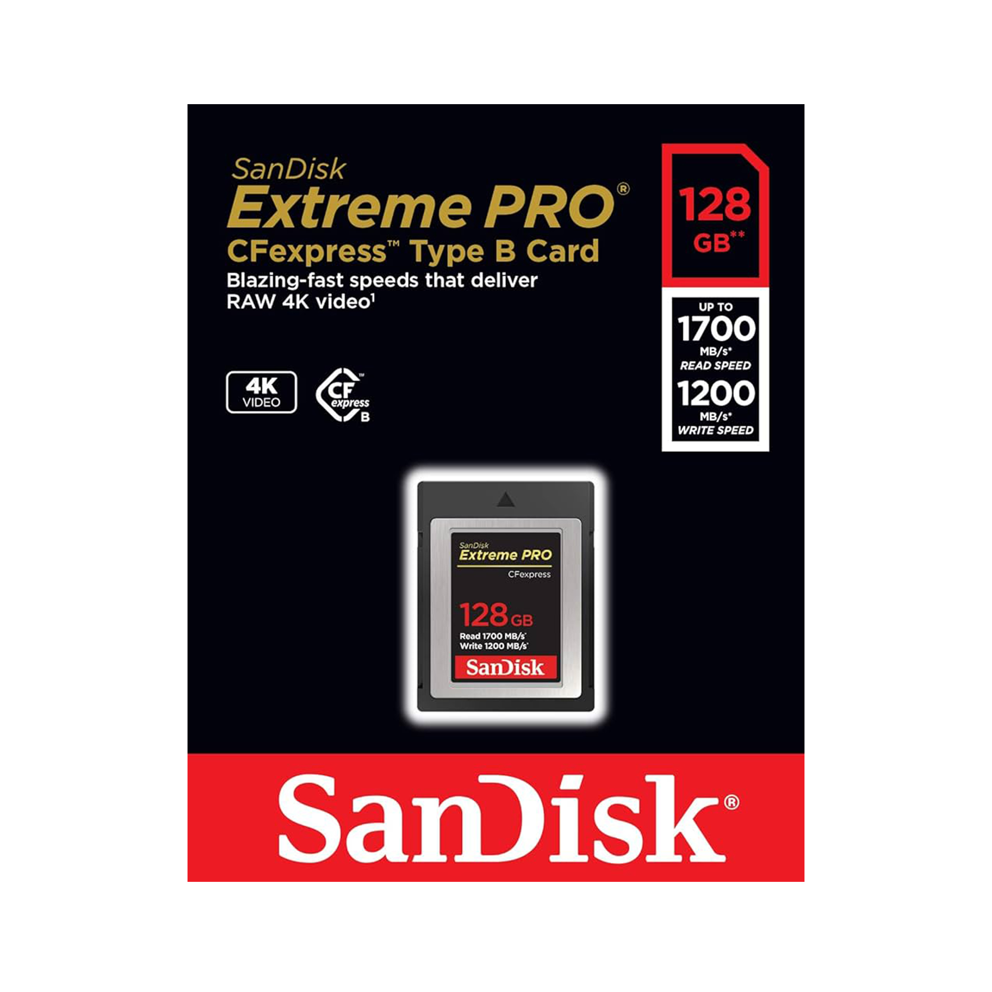 SanDisk CF Express Extreme Pro 1700MB/s Type B card - 128GB - Afbeelding 4