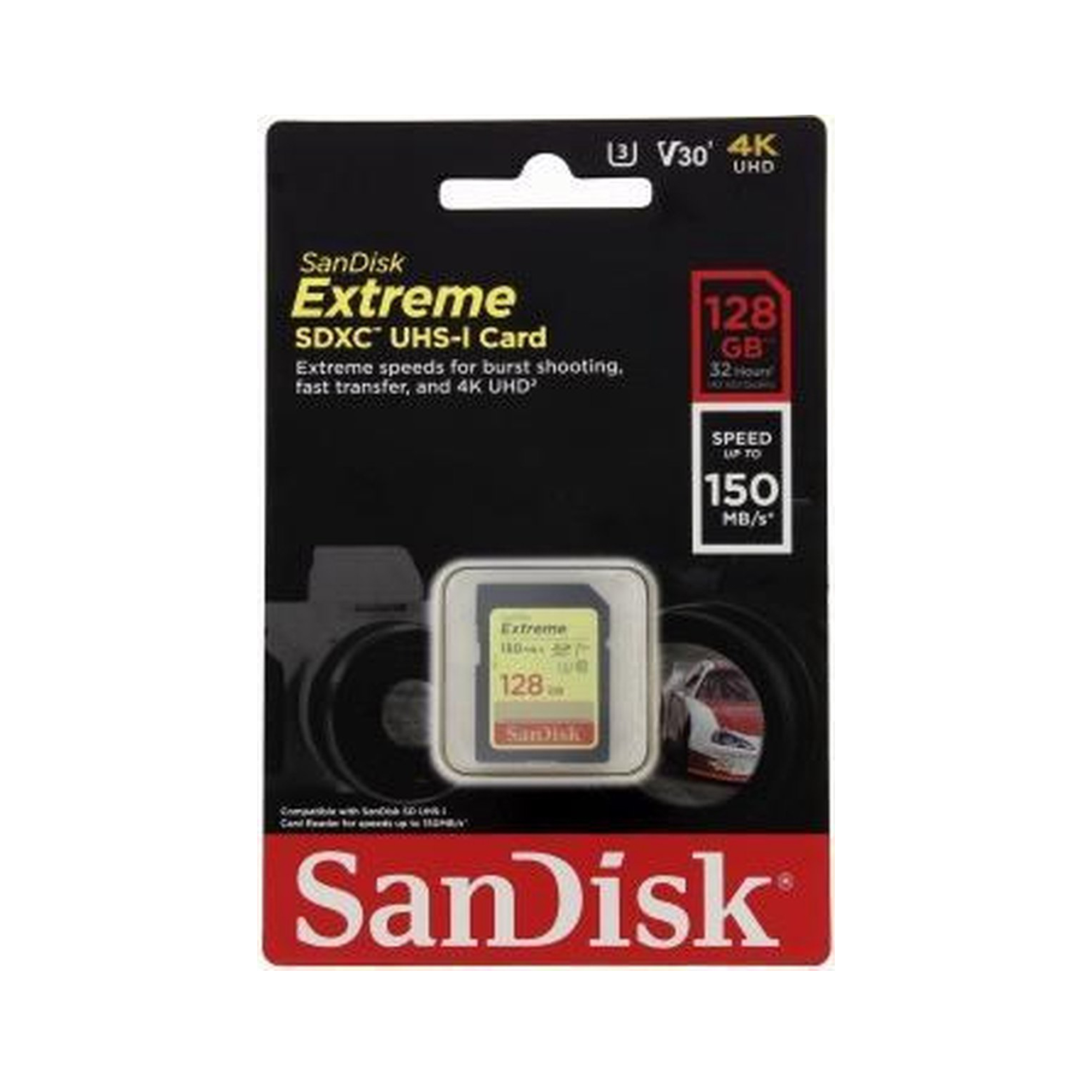 SanDisk SDHC Card Extreme UHS-I V30 U3 - 128GB - Afbeelding 4