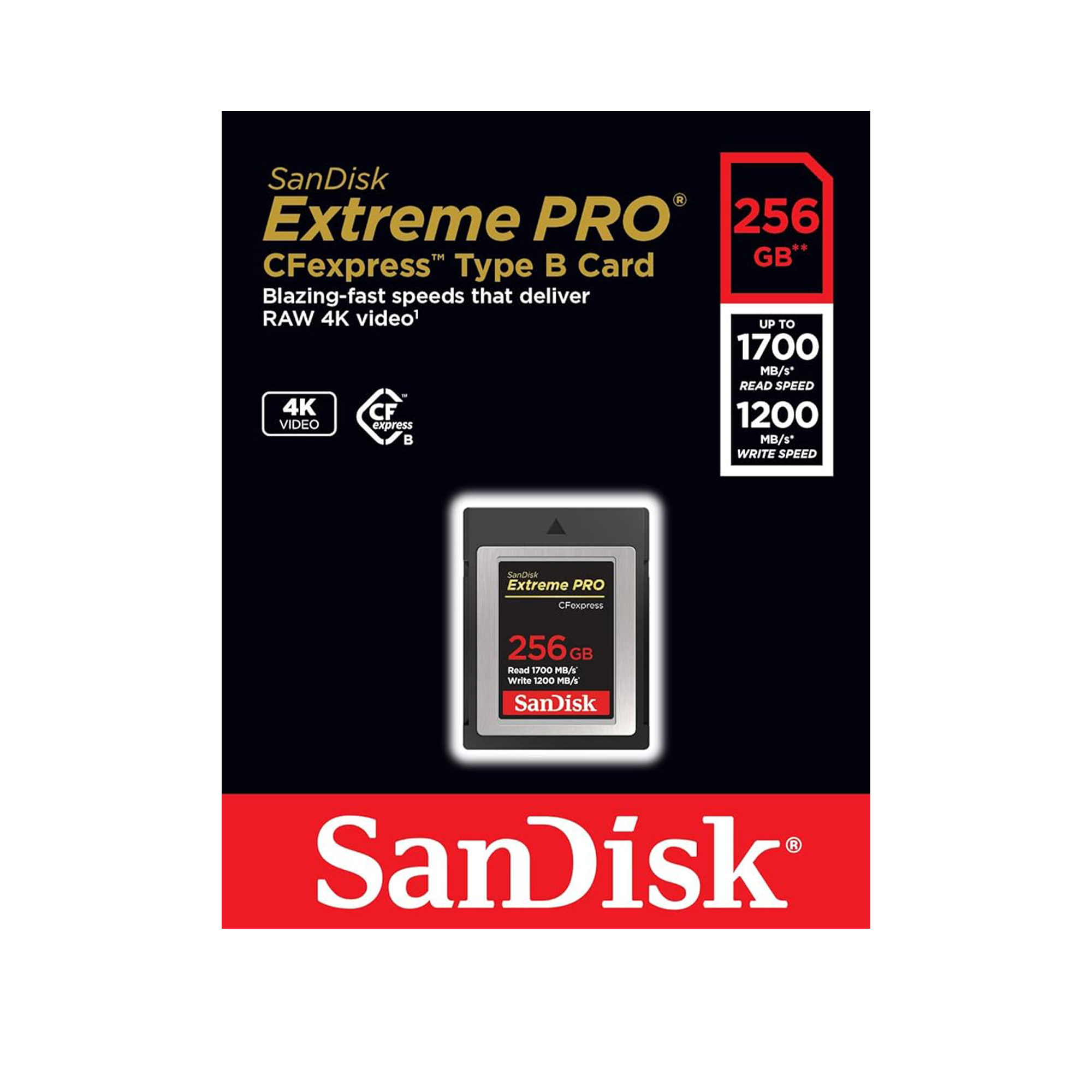SanDisk CF Express Extreme Pro 1700MB/s Type B card - 256GB - Afbeelding 4