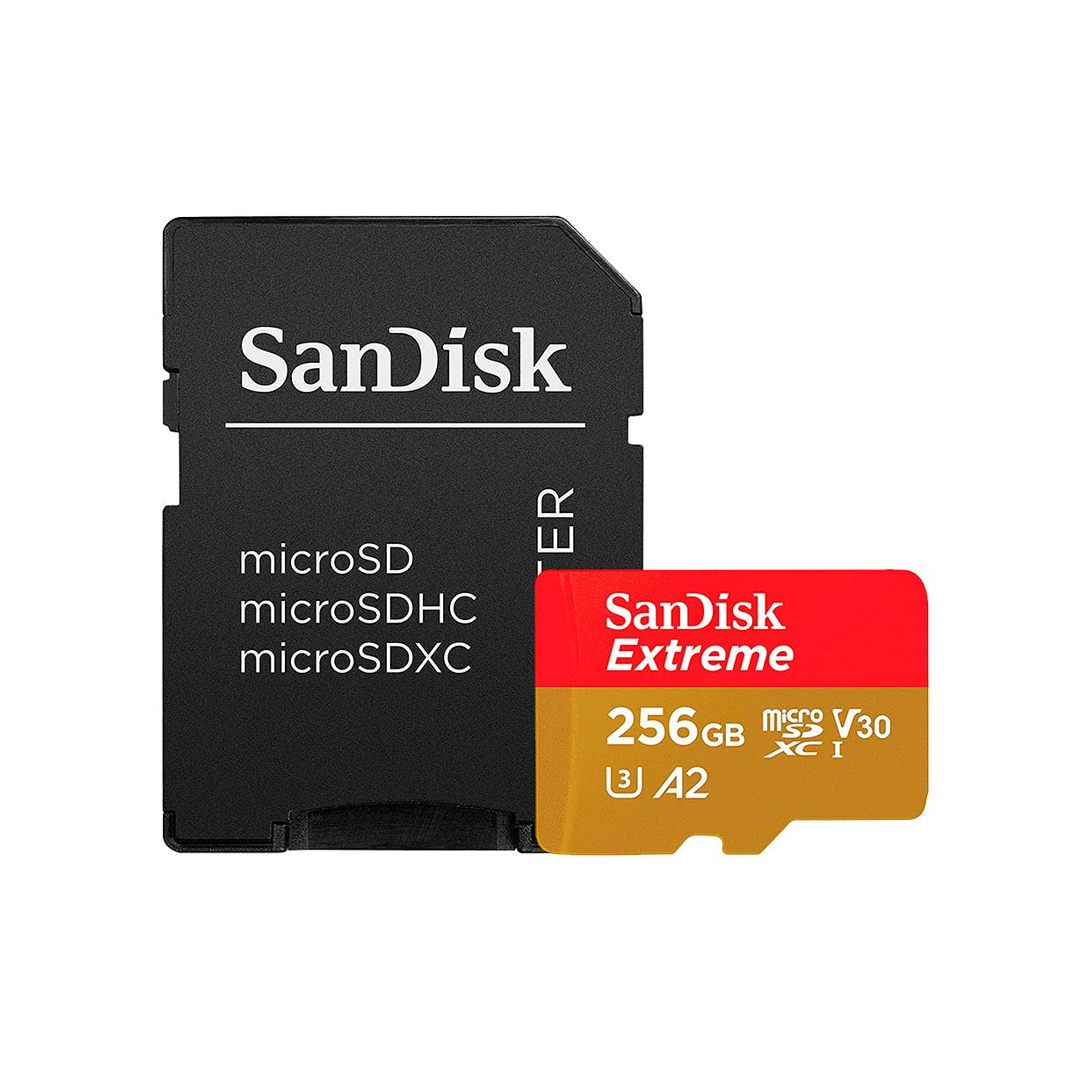SanDisk Extreme MicroSD UHS-I U3 V30 A2 - 256GB - Afbeelding 2
