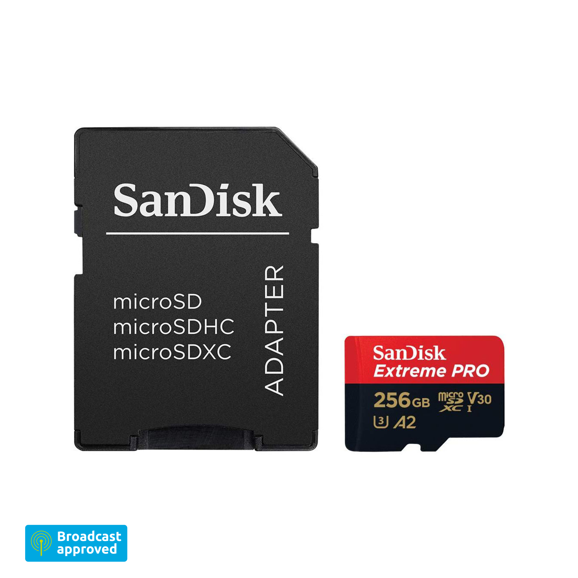 SanDisk Extreme Pro MicroSD + adapter UHS-I V30 A2 - 256GB - Afbeelding 2