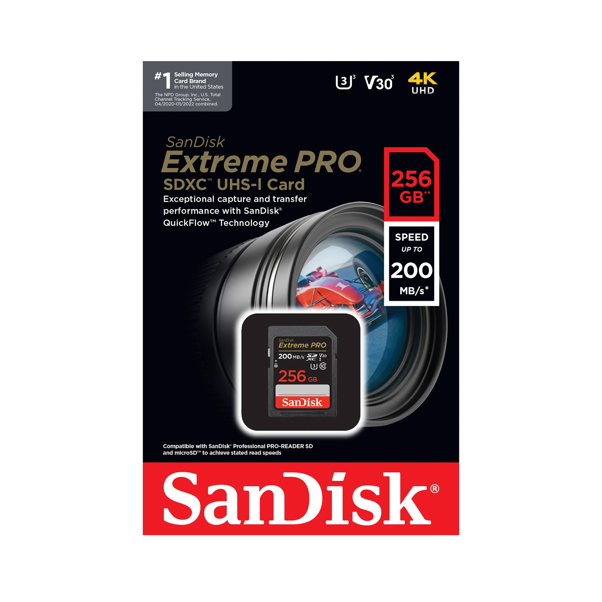 SanDisk SDXC Card Extreme Pro UHS-I V30 - 256GB - Afbeelding 3