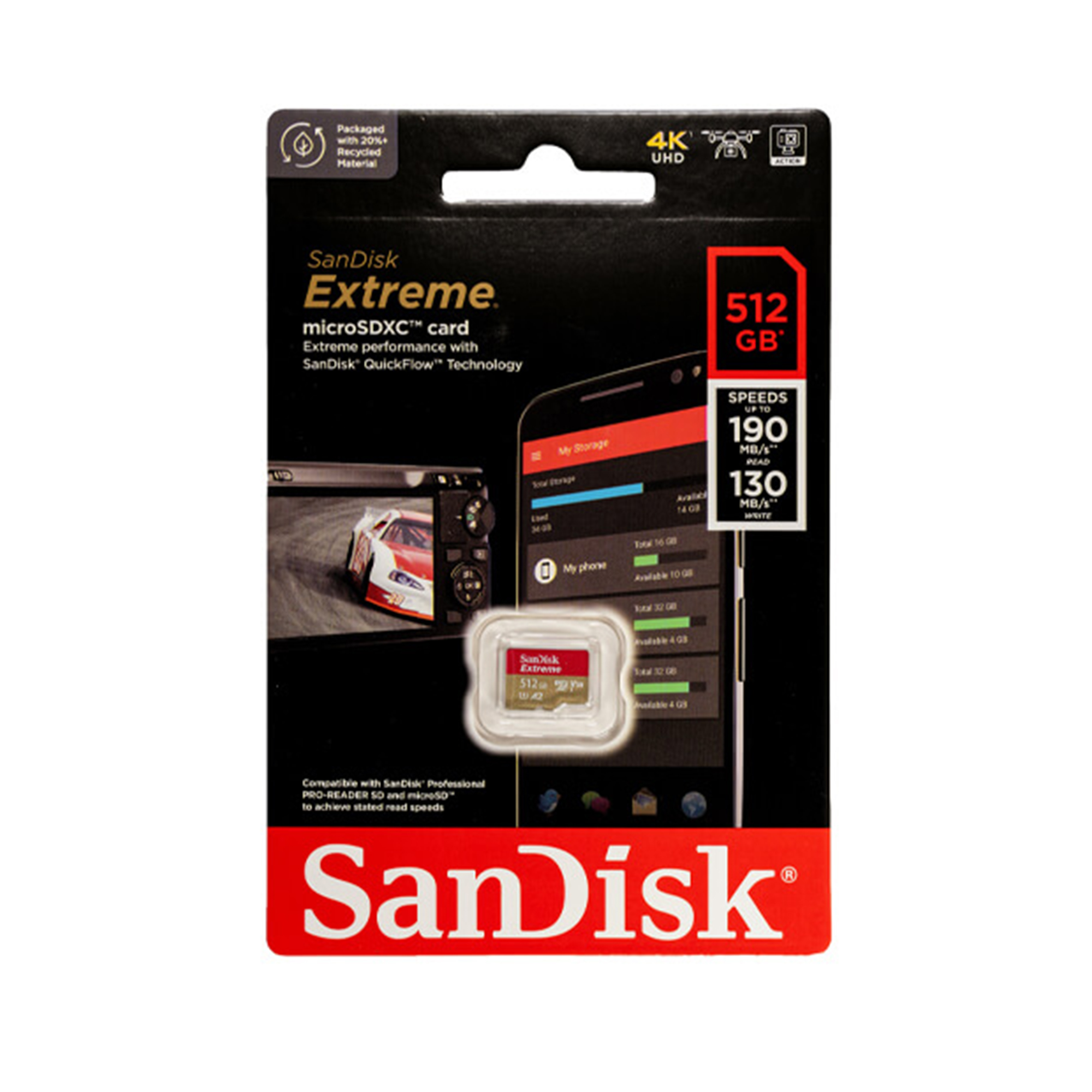 SanDisk Extreme MicroSD UHS-I U3 V30 A2 - 512GB - Afbeelding 3