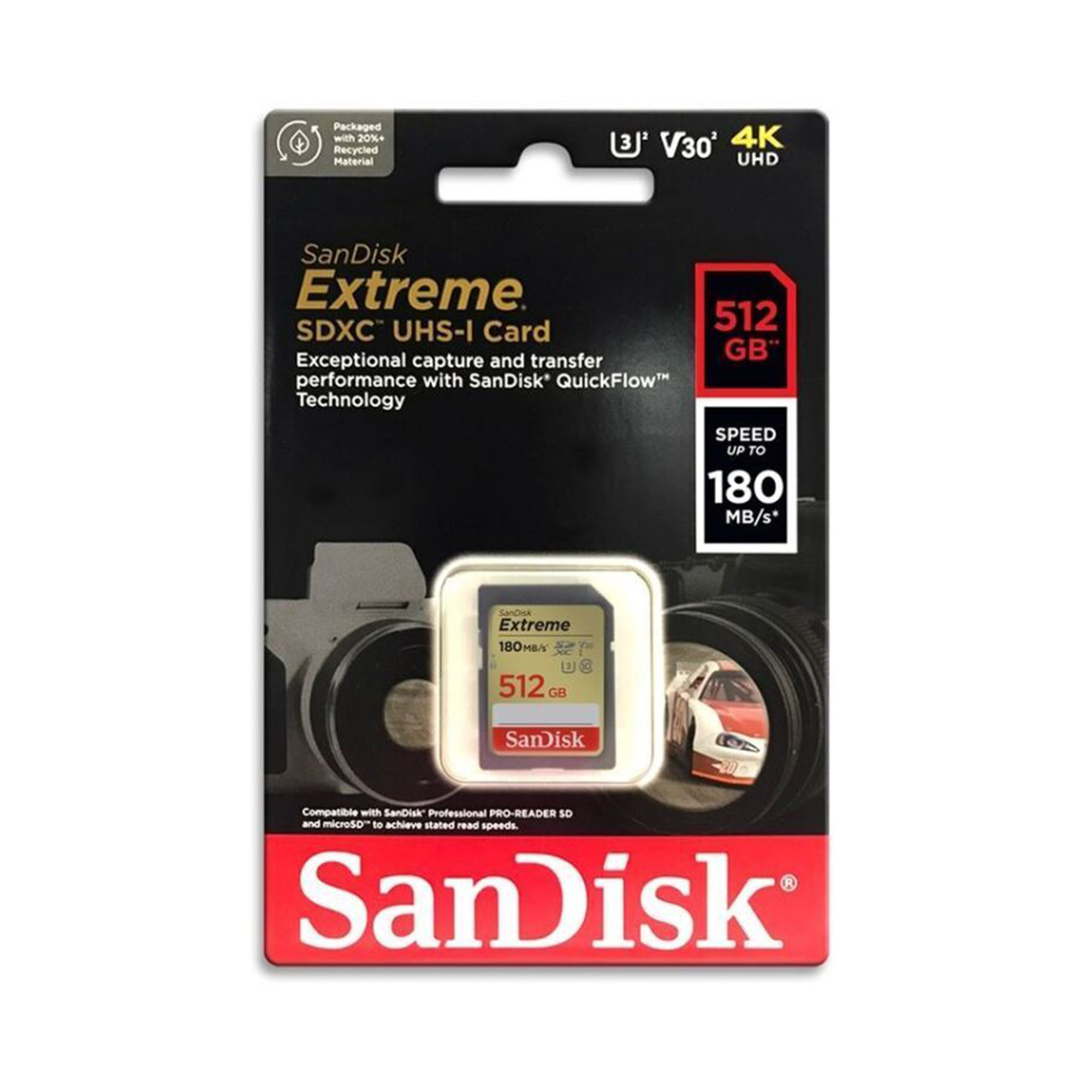 SanDisk SDHC Card Extreme UHS-I V30 U3 - 512GB - Afbeelding 3
