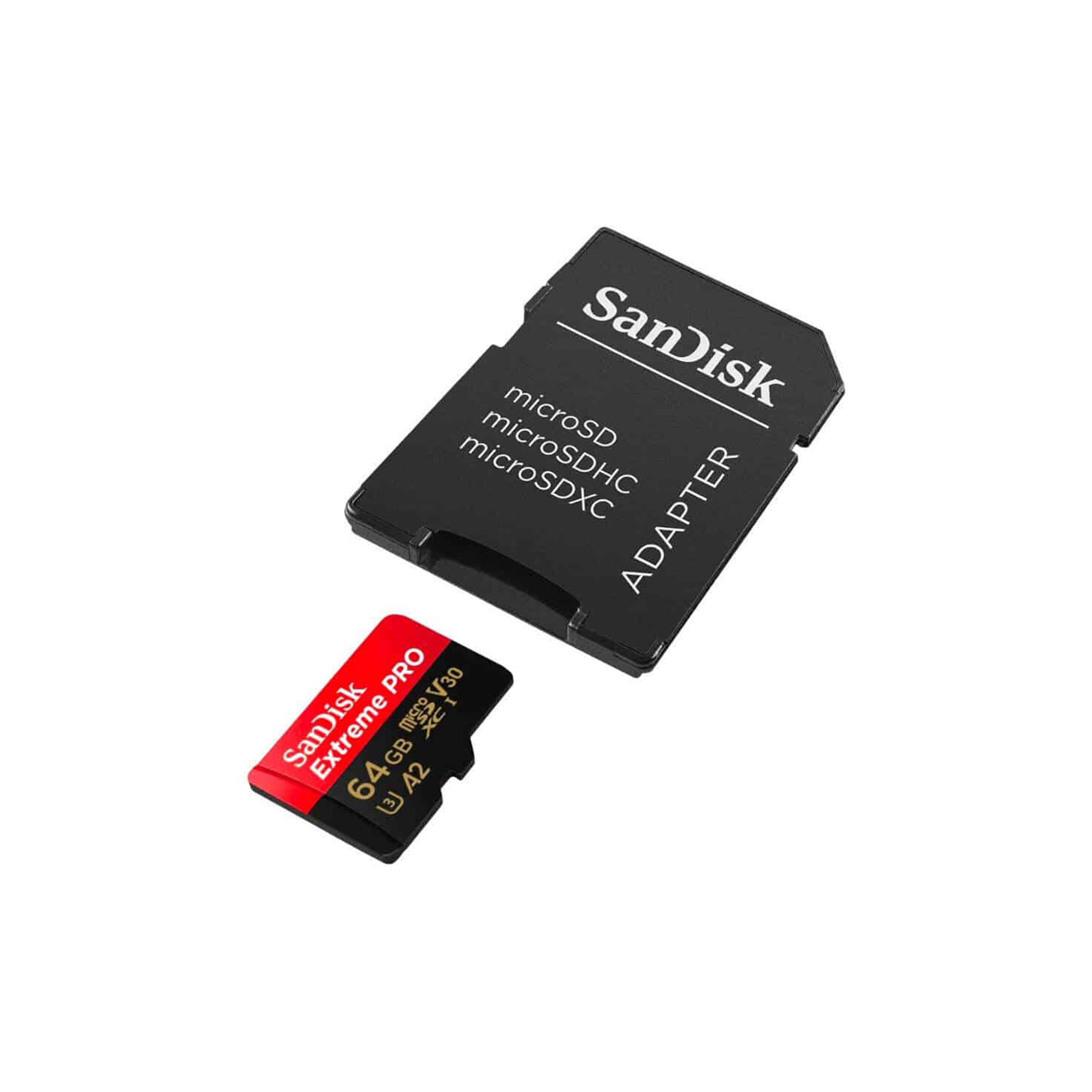 SanDisk Extreme Pro MicroSD + adapter UHS-I V30 A2 - 64GB - Afbeelding 3