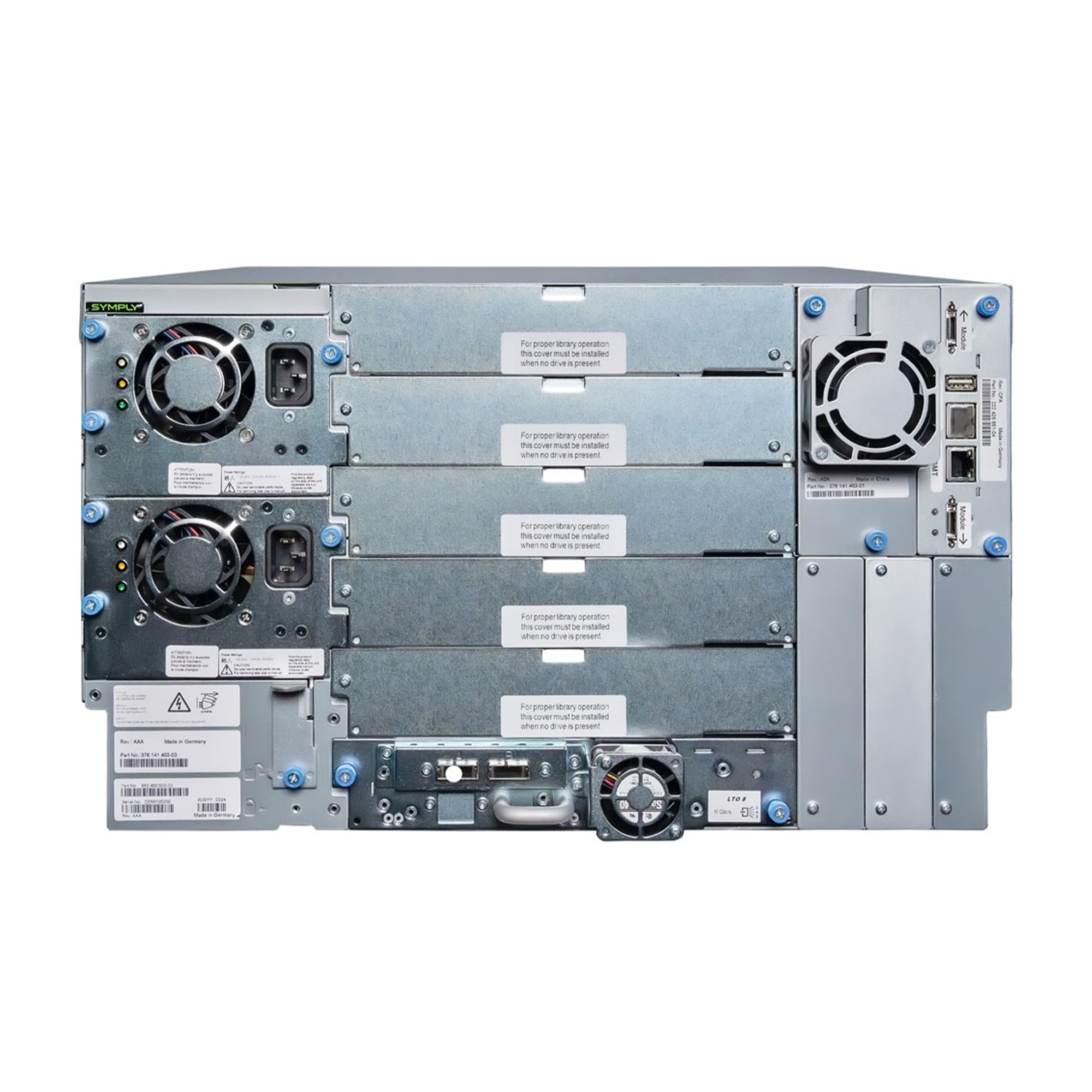 SymplyPRO XTL 80 Slot 6U Library HH 8GB FC - LTO-9 - Afbeelding 3