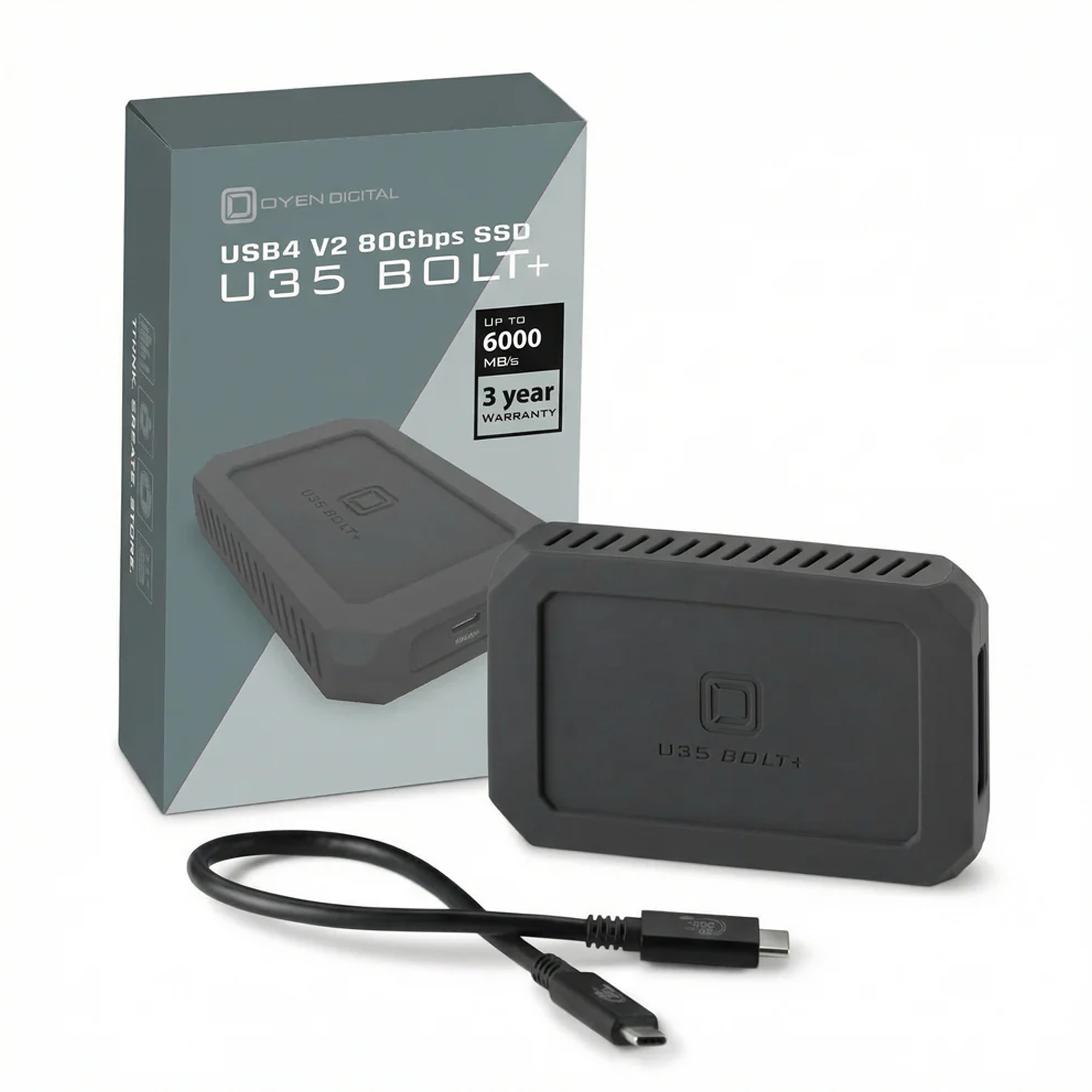 Oyen Digital U35 Bolt+™ USB4 (80Gbps) Rugged SSD tot 6000MB/s - 1TB - Afbeelding 7